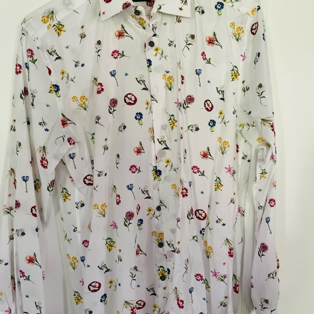 Dress shirt with flowers